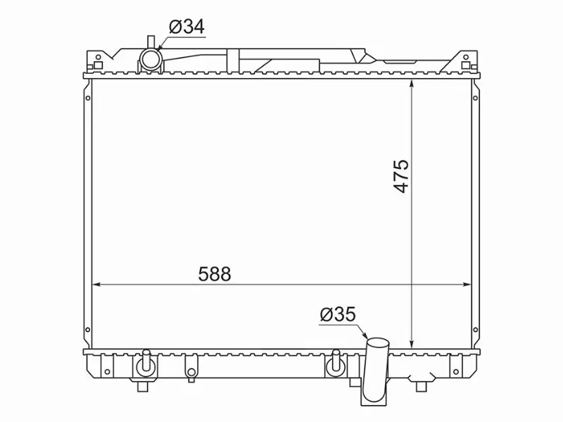 Радиатор Suzuki Escudo 97-05 / Grand Vitara 97-05 - Артикул SK00042R - Производитель Sat - Фото, Отзывы, Цены 