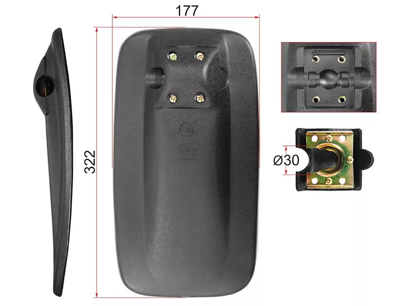 Зеркало (MITSUBISHI FUSO/FAW (322x177 SR800)) - Артикул SL1620 - Производитель Sat - Фото, Отзывы, Цены 