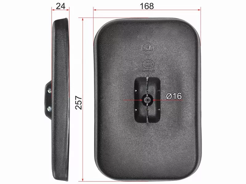 Зеркало (ISUZU ELF NHR.NPR.NXR (257x168 SR800)) - Артикул SL1652 - Производитель Sat - Фото, Отзывы, Цены 