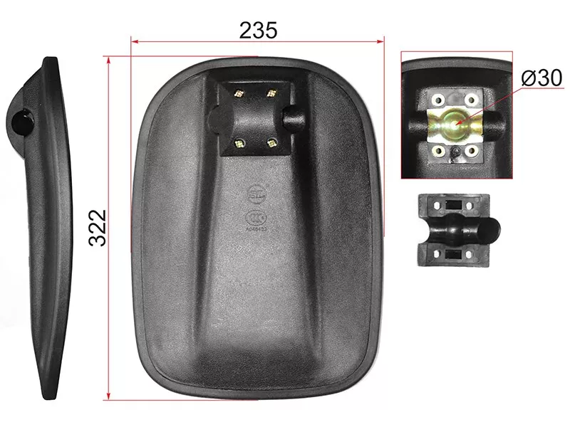 Зеркало (MITSUBISHI FUSO-330/FAW (322x235 SR600)) - Артикул SL1662 - Производитель Sat - Фото, Отзывы, Цены 