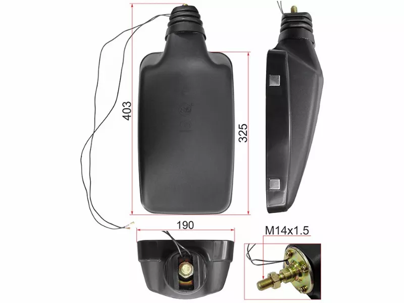 Зеркало (Обогрев/ NISSAN UD/BUS (325x190)) - Артикул SL1671A - Производитель Sat - Фото, Отзывы, Цены 