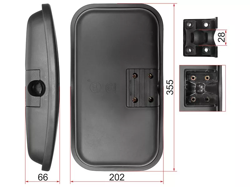 Зеркало (NISSAN UD-340 (355x202mm SR800)) - Артикул SL1680 - Производитель Sat - Фото, Отзывы, Цены 