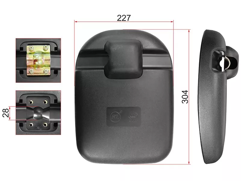 Зеркало (NISSAN UD CW-520 (304x227 SR800)) - Артикул SL1687 - Производитель Sat - Фото, Отзывы, Цены 