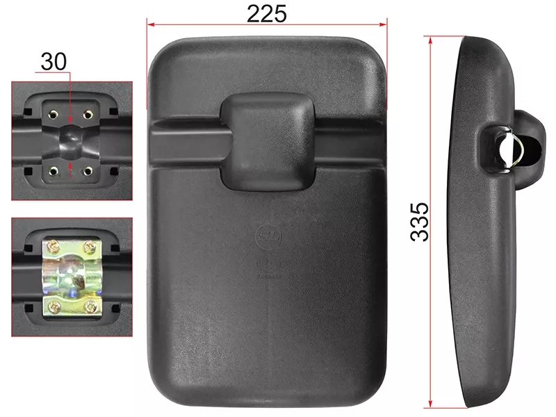 Зеркало (ISUZU FTR/HINO truck/NISSAN UD/MITSUBISHI (335x225)) - Артикул SL1688 - Производитель Sat - Фото, Отзывы, Цены 