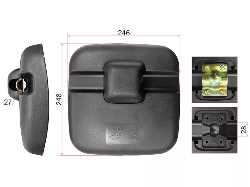 Зеркало (NISSAN new UD CW-520 (248x246 SR350)) - Артикул SL1689 - Производитель Sat - Фото, Отзывы, Цены 