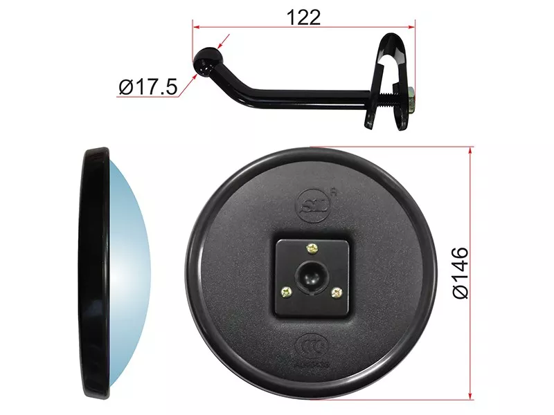 Зеркало (NISSAN ATLASS (146mm)) - Артикул SL1765 - Производитель Sat - Фото, Отзывы, Цены 