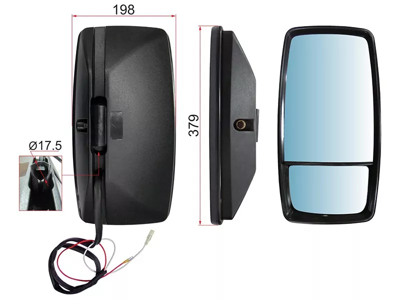 Зеркало (HINO/TOYOTA (379x198)) - Артикул SL516P - Производитель Sat - Фото, Отзывы, Цены 