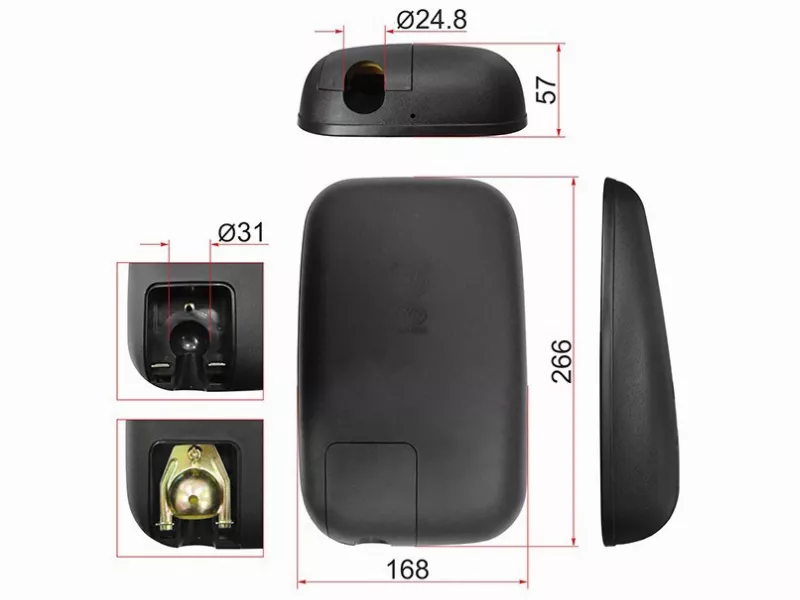 Зеркало (MITSUBISHI CANTER FE (266x168mm)) - Артикул SL527L - Производитель Sat - Фото, Отзывы, Цены 