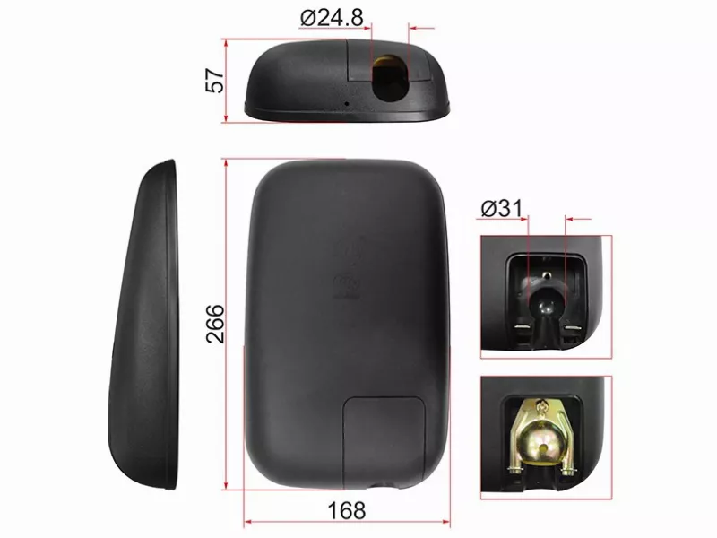 Зеркало (MITSUBISHI CANTER FE (266x168mm)) - Артикул SL527R - Производитель Sat - Фото, Отзывы, Цены 