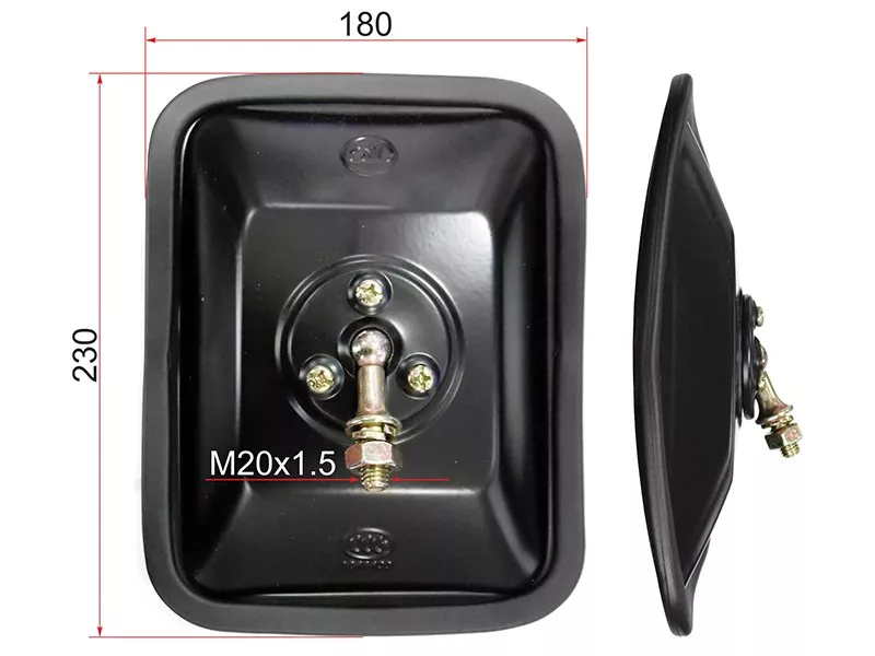 Зеркало (HYUNDAI/DAEWOO (230x180mm)) - Артикул SL738B - Производитель Sat - Фото, Отзывы, Цены 