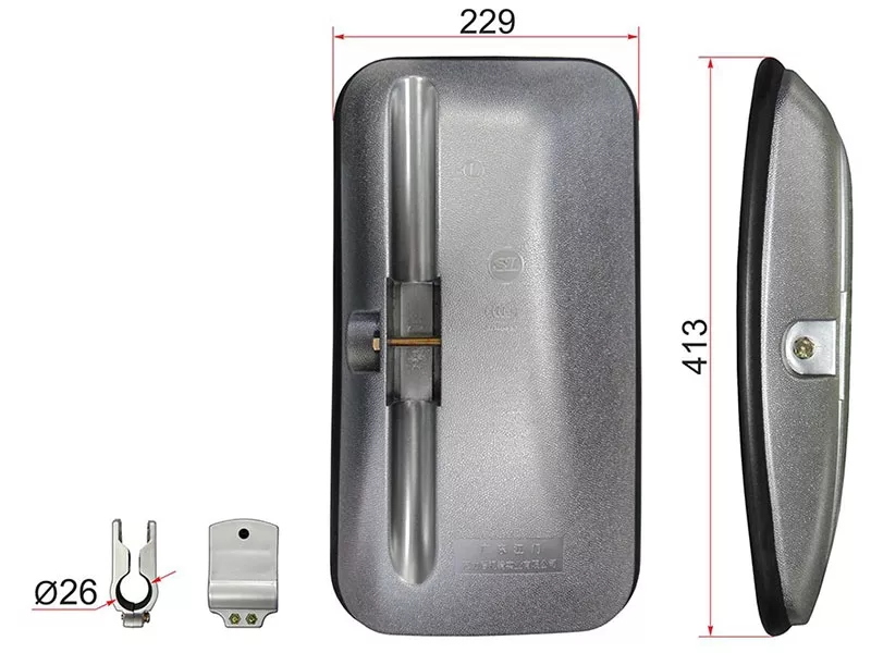 Зеркало (Слева/ FAW(413x229mm SR1200)) - Артикул SL788AL - Производитель Sat - Фото, Отзывы, Цены 