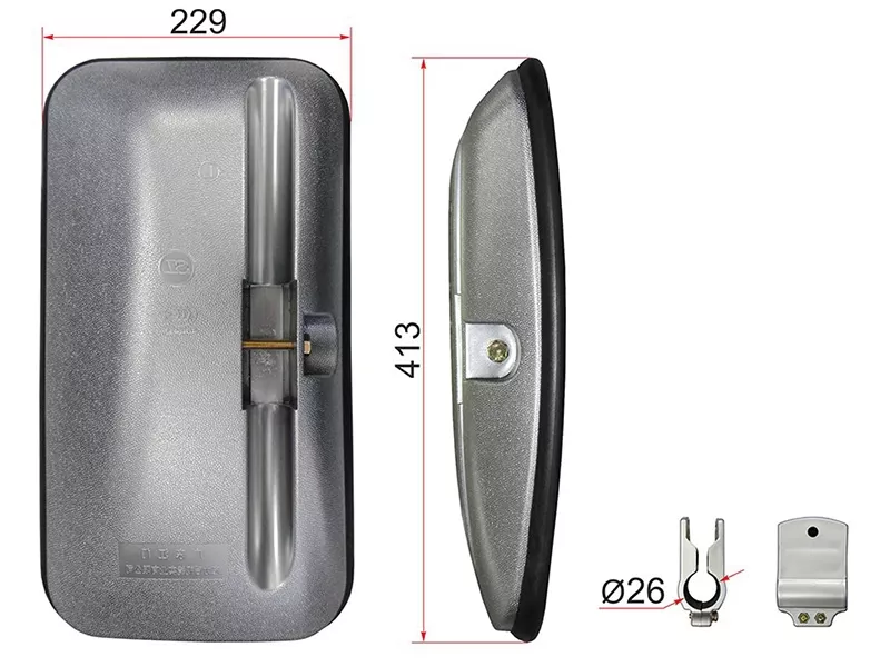 Зеркало (Справа/ FAW(413x229mm SR1200)) - Артикул SL788AR - Производитель Sat - Фото, Отзывы, Цены 