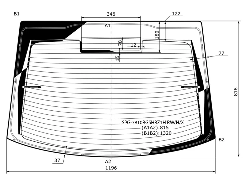 Стекло заднее (Цвет зеленый/ Обогрев) Skoda Octavia 04-13 - Артикул SPG7810BGSHBZ1HRWHX - Производитель Sat - Фото, Отзывы, Цены 