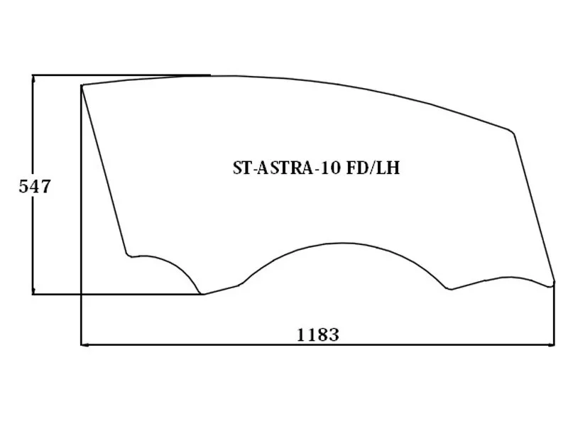 Стекло боковое опускное (Спереди/ Слева/ Цвет зеленый) Opel Astra GTC 09-15 - Артикул SPGASTRA10FDLH - Производитель Sat - Фото, Отзывы, Цены 