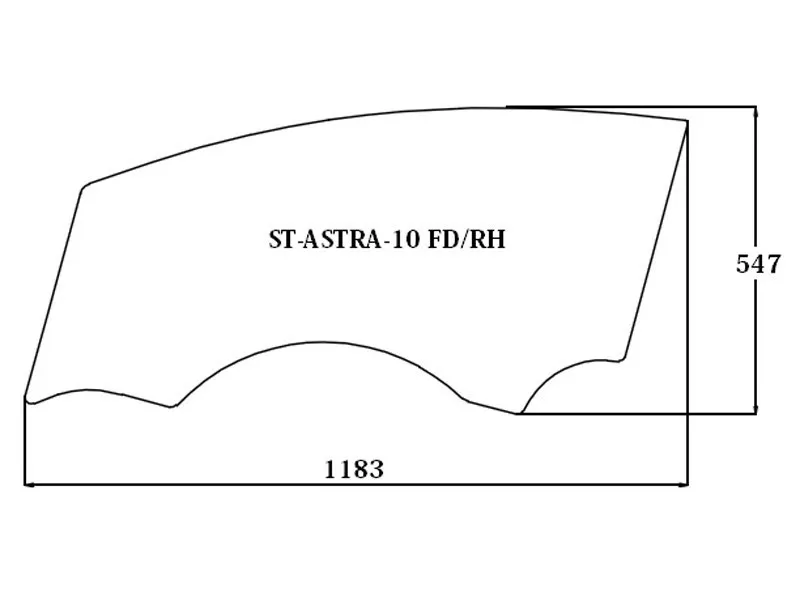 Стекло боковое опускное (Спереди/ Справа/ Цвет зеленый) Opel Astra GTC 09-15 - Артикул SPGASTRA10FDRH - Производитель Sat - Фото, Отзывы, Цены 