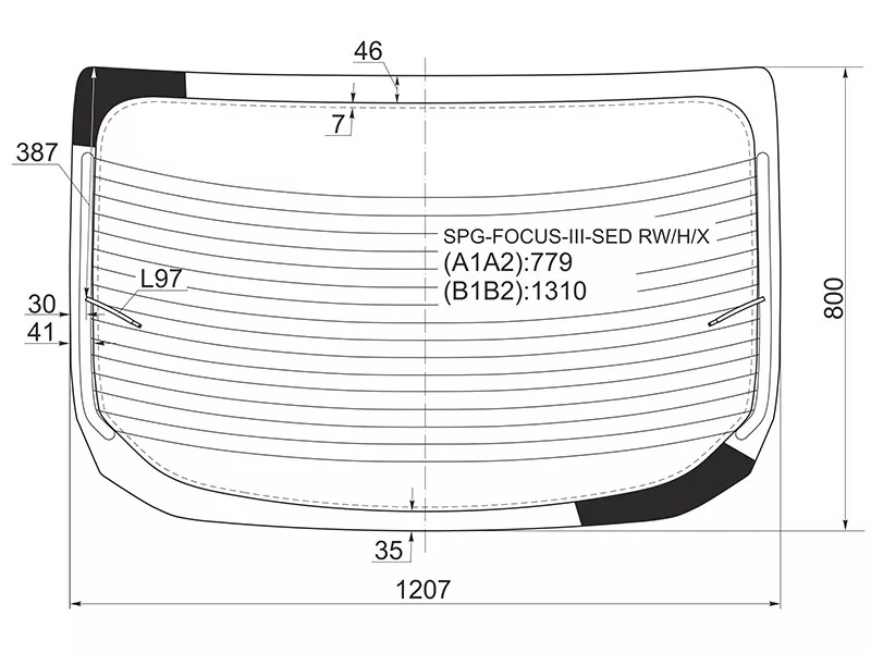 Стекло заднее (Цвет зеленый/ Обогрев/ 4D SED) Ford Focus 10-19 - Артикул SPGFOCUSIIISEDRWHX - Производитель Sat - Фото, Отзывы, Цены 