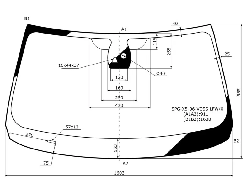 Стекло лобовое (Камера/ Датчик дождя) BMW X5 06-13 - Артикул SPGX506VCSSLFWX - Производитель Sat - Фото, Отзывы, Цены 