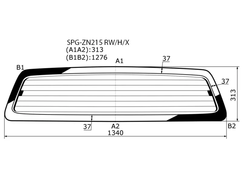 Стекло заднее (Цвет зеленый/ Обогрев) Toyota Hilux Pick Up 04-15 - Артикул SPGZN215RWHX - Производитель Sat - Фото, Отзывы, Цены 
