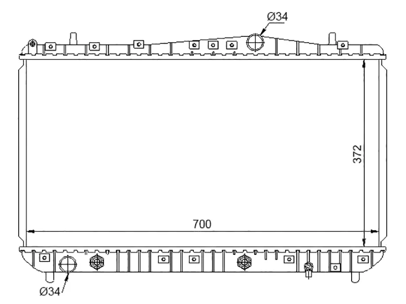Радиатор Chevrolet Lacetti 04-13 / Tacuma 02-08 - Артикул ST010024 - Производитель Sat - Фото, Отзывы, Цены 