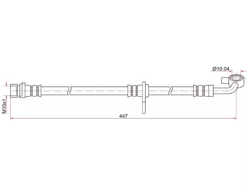 Шланг тормозной передний (Таиланд) HONDA FIT/JAZZ II 2008-2013 LH - Артикул ST01465TF0000 - Производитель Sat - Фото, Отзывы, Цены 