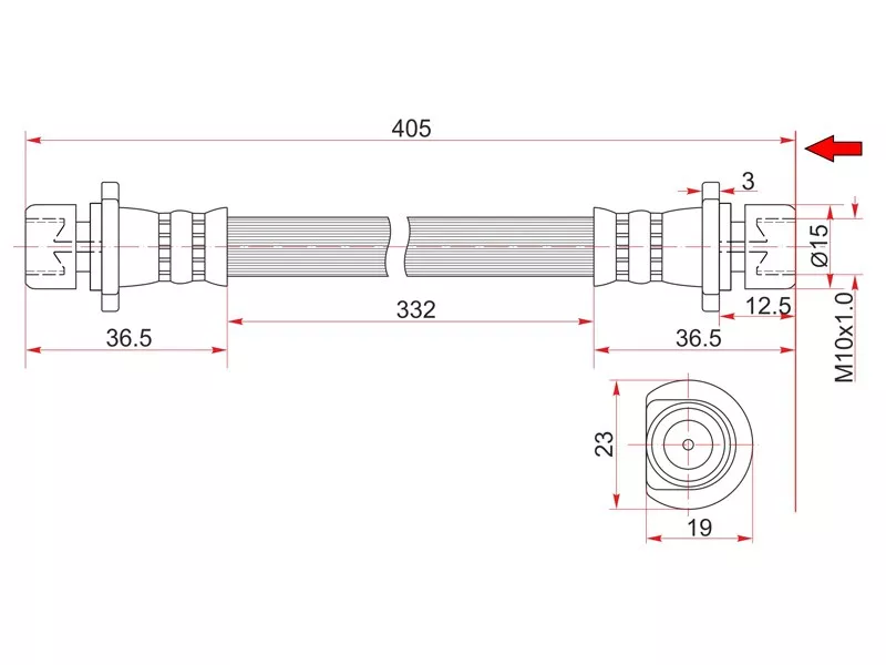Шланг тормозной задний (Таиланд) HONDA HR-V 98-05 LH=RH - Артикул ST01466S2H000 - Производитель Sat - Фото, Отзывы, Цены 
