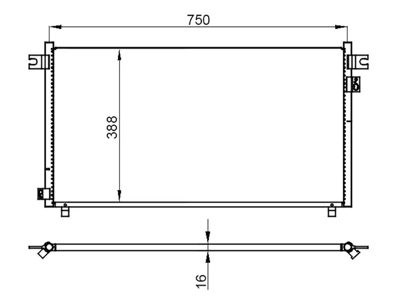 Радиатор кондиционера Nissan Patrol 97-10 / Safari 97-07 - Артикул ST030004 - Производитель Sat - Фото, Отзывы, Цены 