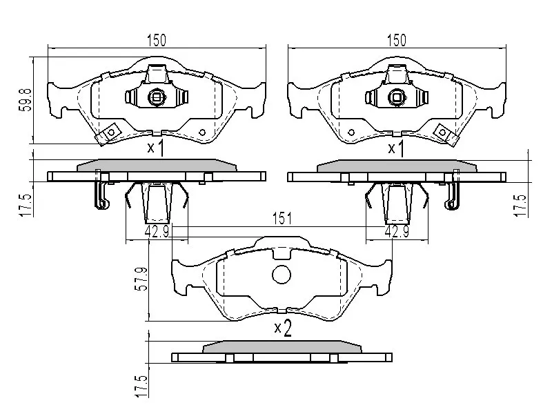 Колодки тормозные (Спереди) Toyota Belta 05-12 / Yaris 05-17 - Артикул ST044650D050 - Производитель Sat - Фото, Отзывы, Цены 