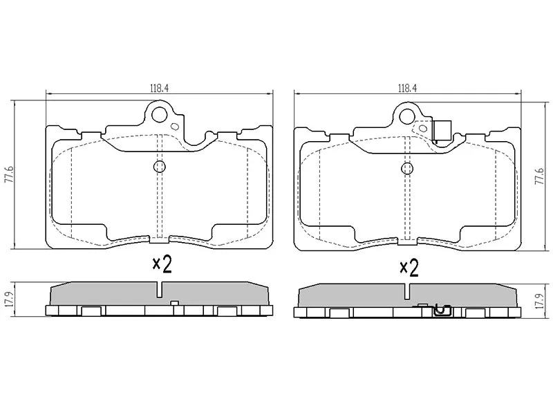 Колодки тормозные (Спереди) Lexus GS 05-20 / IS 05-16 - Артикул ST0446530410 - Производитель Sat - Фото, Отзывы, Цены 