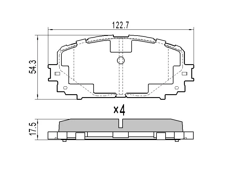 Колодки тормозные передние -ST0446552270 Sat для TOYOTA BELTA, TOYOTA RACTIS