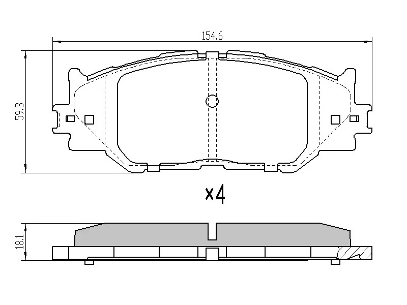 Колодки тормозные (Спереди) Lexus IS 05 - Артикул ST0446553040 - Производитель Sat - Фото, Отзывы, Цены 