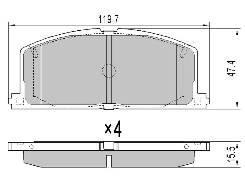 Колодки тормозные (Спереди) Toyota Caldina (T190) 92-02 / Camry Japan 82-92 - Артикул ST04465YZZ50 - Производитель Sat - Фото, Отзывы, Цены 