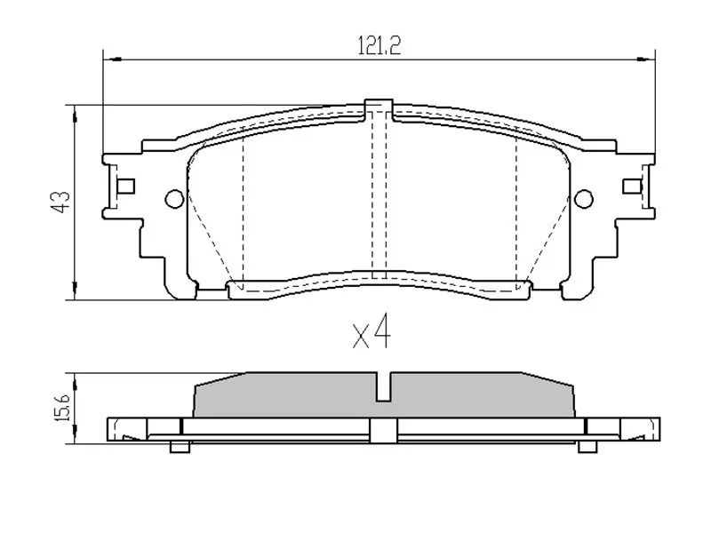 Колодки тормозные задние -ST0446678020 Sat для LEXUS NX