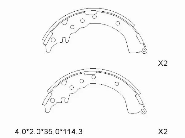Колодки тормозные барабанные Toyota Caldina (T190,T210) 92-02 / Carina 96-01 - Артикул ST0449520190 - Производитель Sat - Фото, Отзывы, Цены 