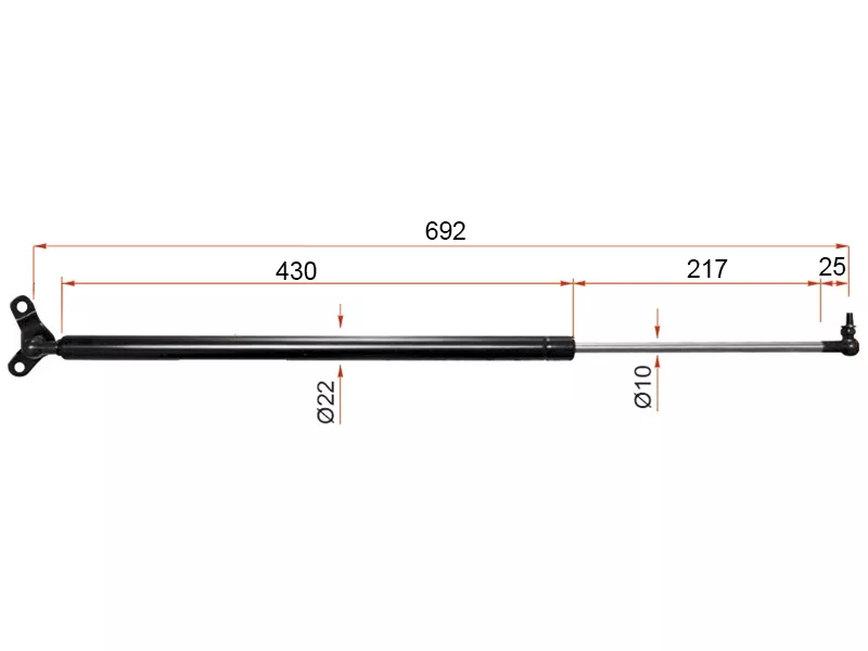 Амортизатор крышки багажника правый -PGS100009 Patron для HONDA STREAM