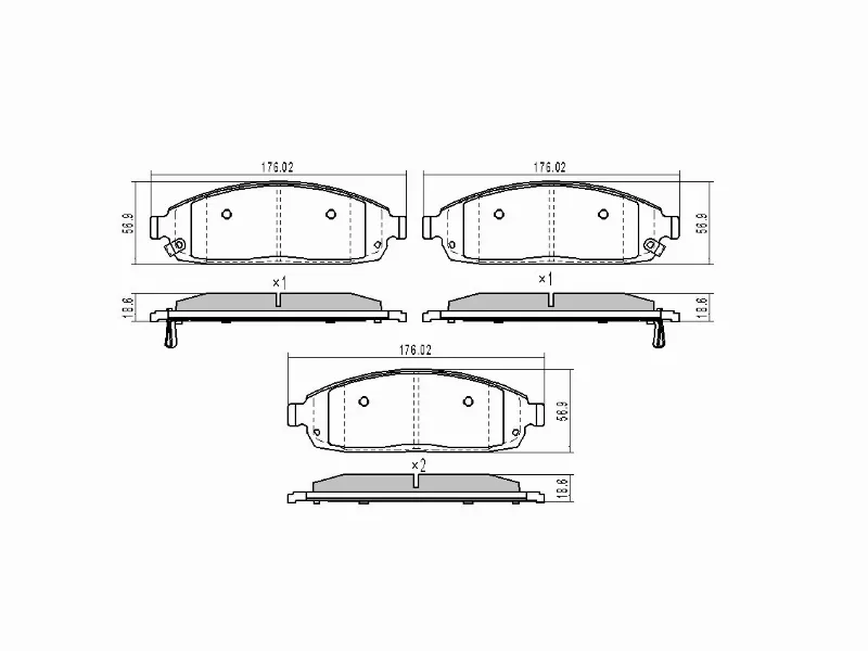 Колодки тормозные (Спереди) Jeep Commander 05-10 / Grand Cherokee 98-10 - Артикул ST05080868AA - Производитель Sat - Фото, Отзывы, Цены 