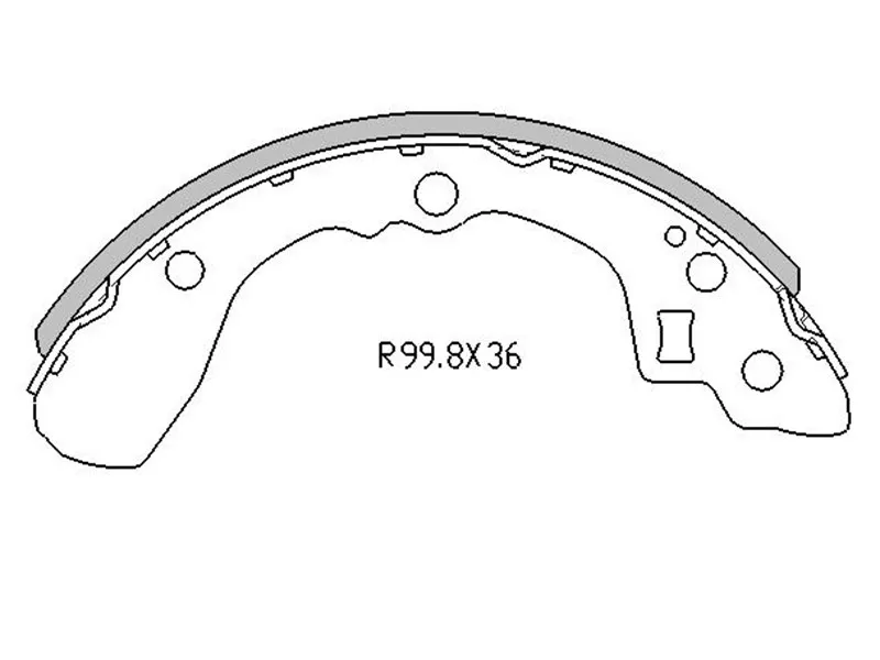 Колодки тормозные задние -ST0K2012638Z Sat для KIA SPECTRA