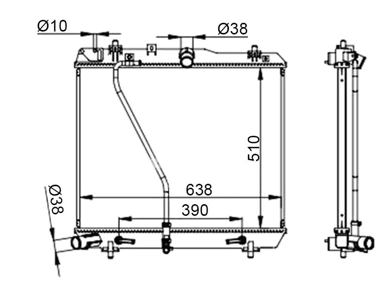 Радиатор Toyota Hiace 13-20 - Артикул ST100122 - Производитель Sat - Фото, Отзывы, Цены 