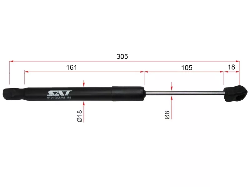 Амортизатор капота Kia Sorento 14-20 (Справа=Слева) - Артикул ST1180001 - Производитель Sat - Фото, Отзывы, Цены 