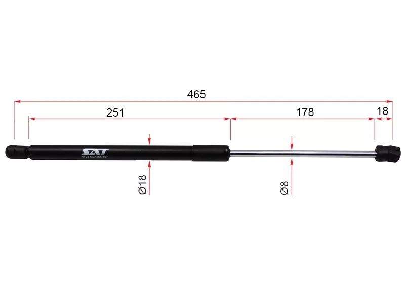 Амортизатор капота Kia Sorento 09-13 (Справа=Слева) - Артикул ST1180003 - Производитель Sat - Фото, Отзывы, Цены 