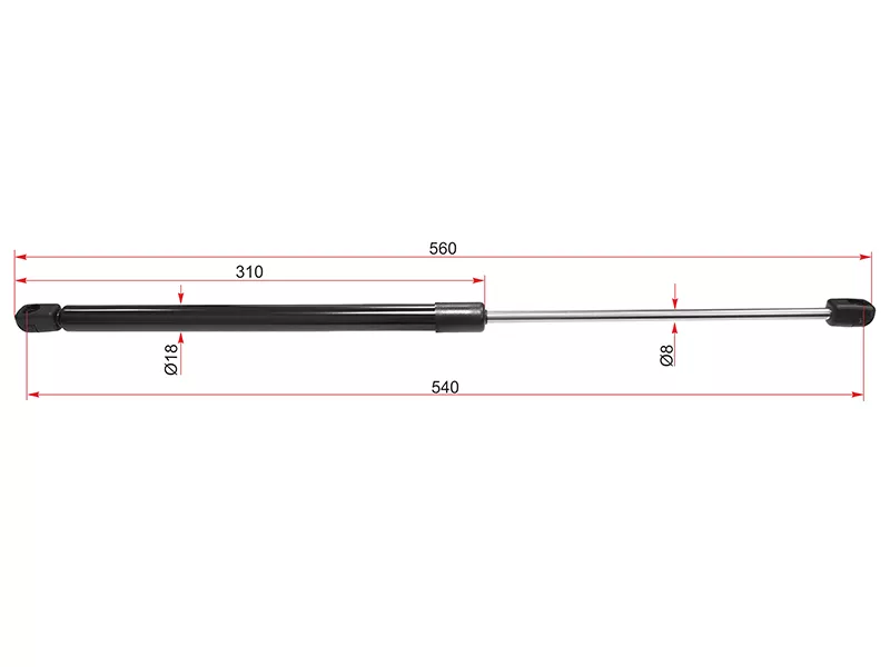 Амортизатор капота Opel Astra 04-13 / Astra Family 11-14 / Astra GTC 04-15 (Справа=Слева) - Артикул ST1180405 - Производитель Sat - Фото, Отзывы, Цены 