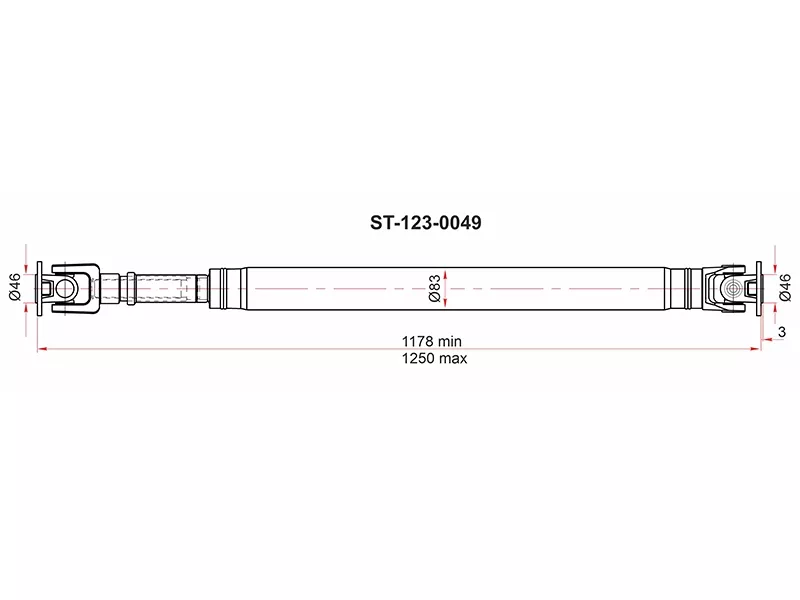 Вал карданный зад TOYOTA LAND CRUISER PRADO TRJ150 15-21 6FC -  для TOYOTA LAND CRUISER PRADO