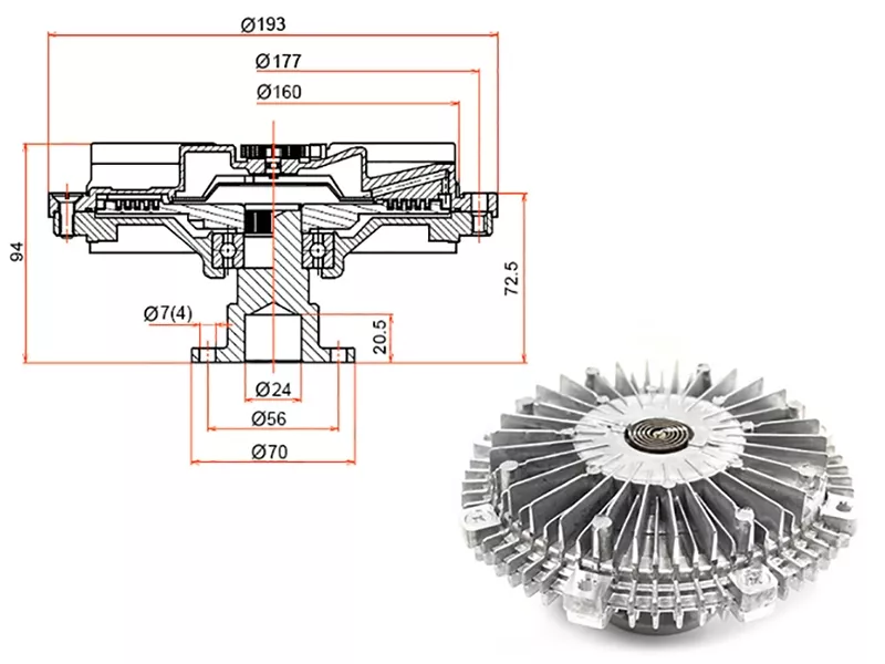 Вискомуфта Mitsubishi L200 07- / Pajero Sport 08-21 - Артикул ST1320A032 - Производитель Sat - Фото, Отзывы, Цены 