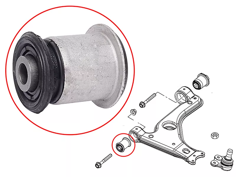 Сайлентблок рычага Chevrolet Cruze 09-15 / Opel Astra 09-15 - Артикул ST13272605B - Производитель Sat - Фото, Отзывы, Цены 