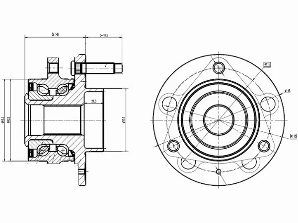 Ступичный узел перед CHEVROLET CRUZE/OPEL ASTRA J/ZAFIRA 09- (R16) - Артикул ST13502829 - Производитель Sat - Фото, Отзывы, Цены 