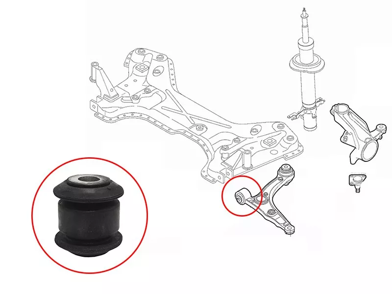 Сайлентблок рычага Peugeot Boxer 06- / Citroen Jumper 06 - Артикул ST1352227080BU1 - Производитель Sat - Фото, Отзывы, Цены 