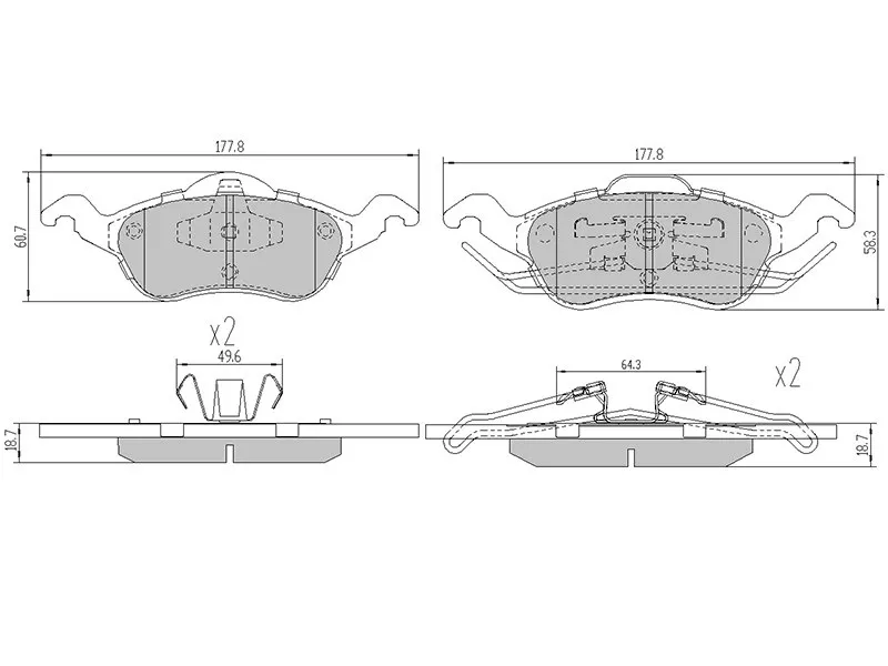 Колодки тормозные (Спереди) Ford Focus 98-04 - Артикул ST1425406 - Производитель Sat - Фото, Отзывы, Цены 