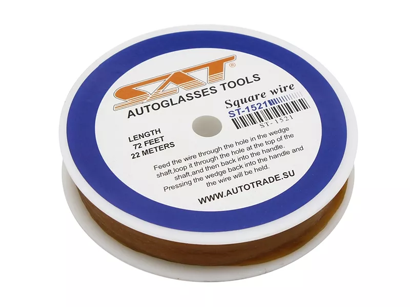 Струна квадратная для срезания стекла 22м - Артикул ST1521 - Производитель Sat - Фото, Отзывы, Цены 