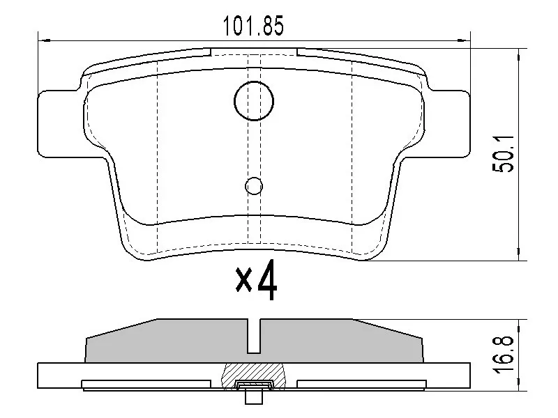 Колодки тормозные задние -ST1522073 Sat для FORD MONDEO