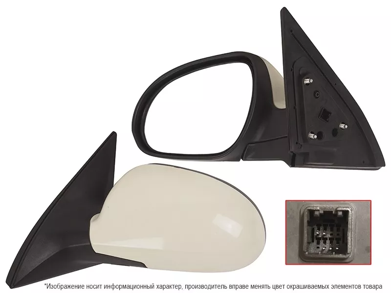 Зеркало Hyundai i30 07-12 (Слева/ Обогрев/ Регулировка/ 5 контактов) - Артикул ST160037 - Производитель Sat - Фото, Отзывы, Цены 