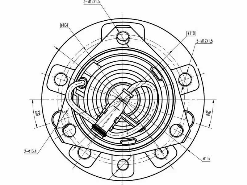 Ступичный узел перед OPEL ASTRA H/ZAFIRA (5 шпилек) 05 - Артикул ST1603254 - Производитель Sat - Фото, Отзывы, Цены 